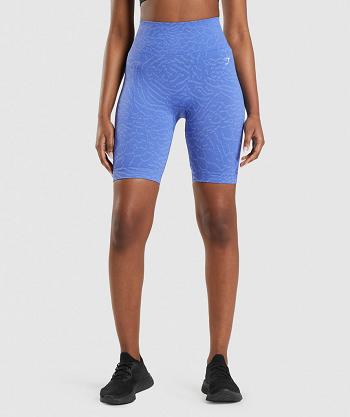 Pantalones Cortos Gymshark Adapt Animal Seamless Cycling Mujer Azules | CO 2794CTV